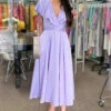 Closet London Purple Full Skirt Midi Dress -Closet London Popular Shop lilac 41684.1658496560