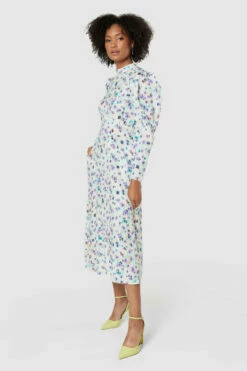 Closet London Multi Mint Polka Print High Neck Midi Dress -Closet London Popular Shop m5X15ywz 50767.1673621209