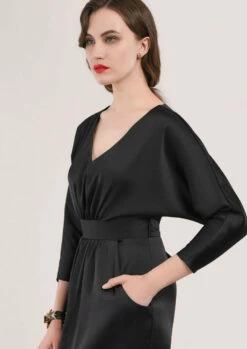 Closet London Black Gathered Waist Tulip Dress -Closet London Popular Shop nJndho0A 96140.1670331363