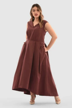 Closet London Curves Chocolate High Low Dress -Closet London Popular Shop nKxR81WM 86911.1650633101