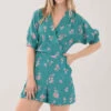 Closet London Green Floral Wrap Playsuit -Closet London Popular Shop nkXYmpes 77624.1659020658