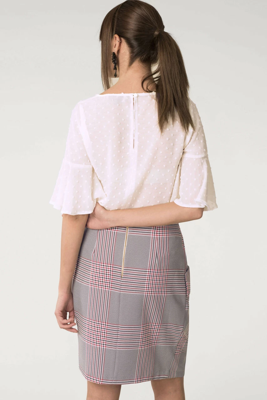 Closet London Checked Tie Waist & Pocket Skirt 6 Closet London Checked Tie Waist & Pocket Skirt - Image 4