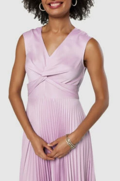 Closet London Pink Twist Detail Maxi Pleated Dress -Closet London Popular Shop sLeERAKI 85682.1671456634