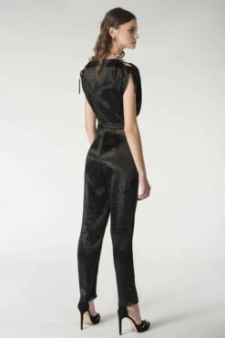 Closet London Black Satin Open Shoulder Wrap Jumpsuit -Closet London Popular Shop t3594 sc 9984 30017.1566138318