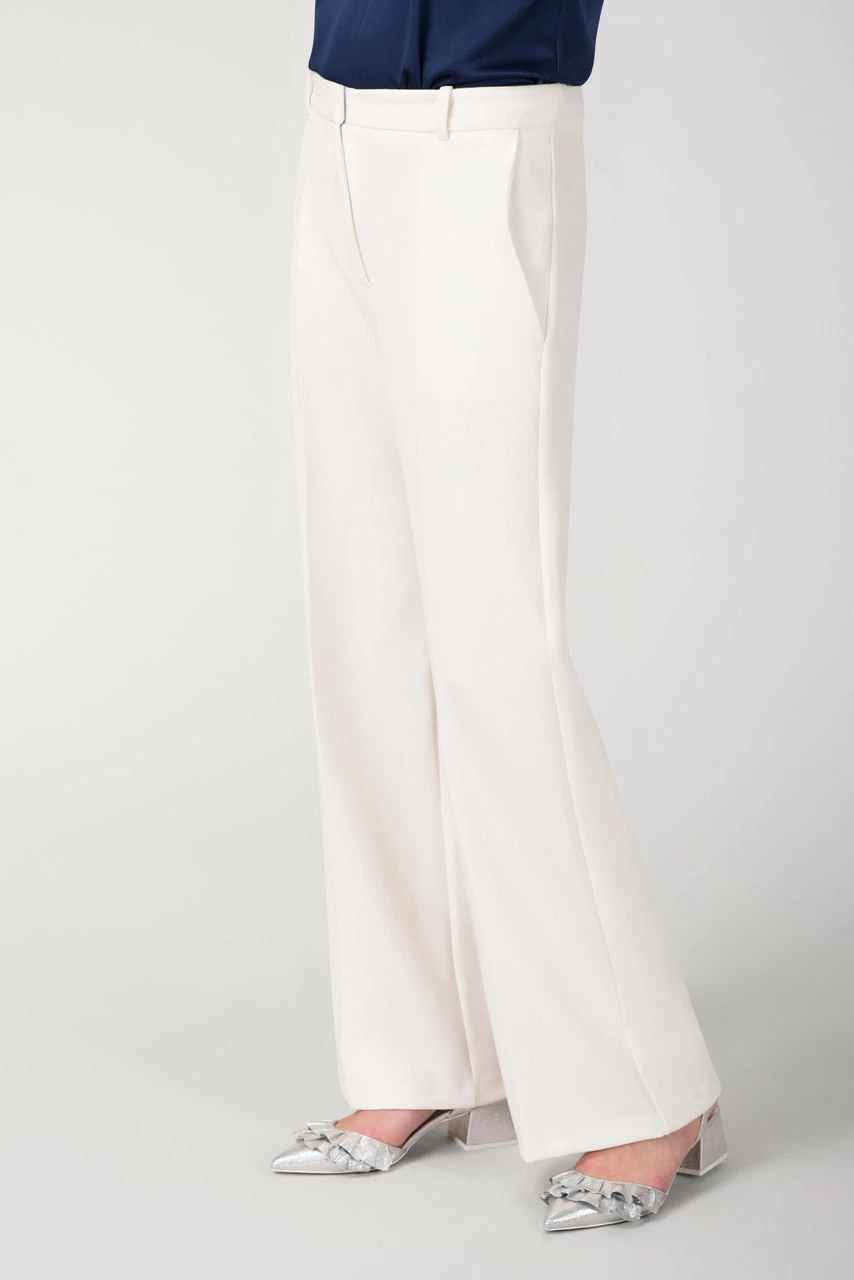 Closet London Ivory Wide Leg Flared Trousers 5 Closet London Ivory Wide Leg Flared Trousers - Image 3