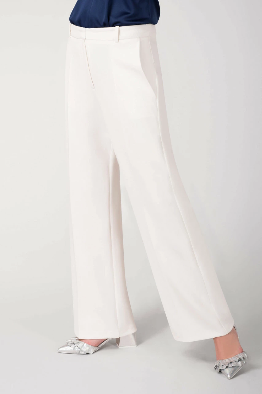 Closet London Ivory Wide Leg Flared Trousers 4 Closet London Ivory Wide Leg Flared Trousers - Image 2