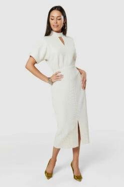 Closet London Ecru Beige Kimono Pencil Midi Dress -Closet London Popular Shop tFFMTttA 22260.1674143620