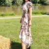 Closet London Cream Floral Print High Low A-Line Dress -Closet London Popular Shop ver 19118.1686759252